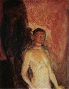 Edvard Munch Self Portrait in Hell painting
